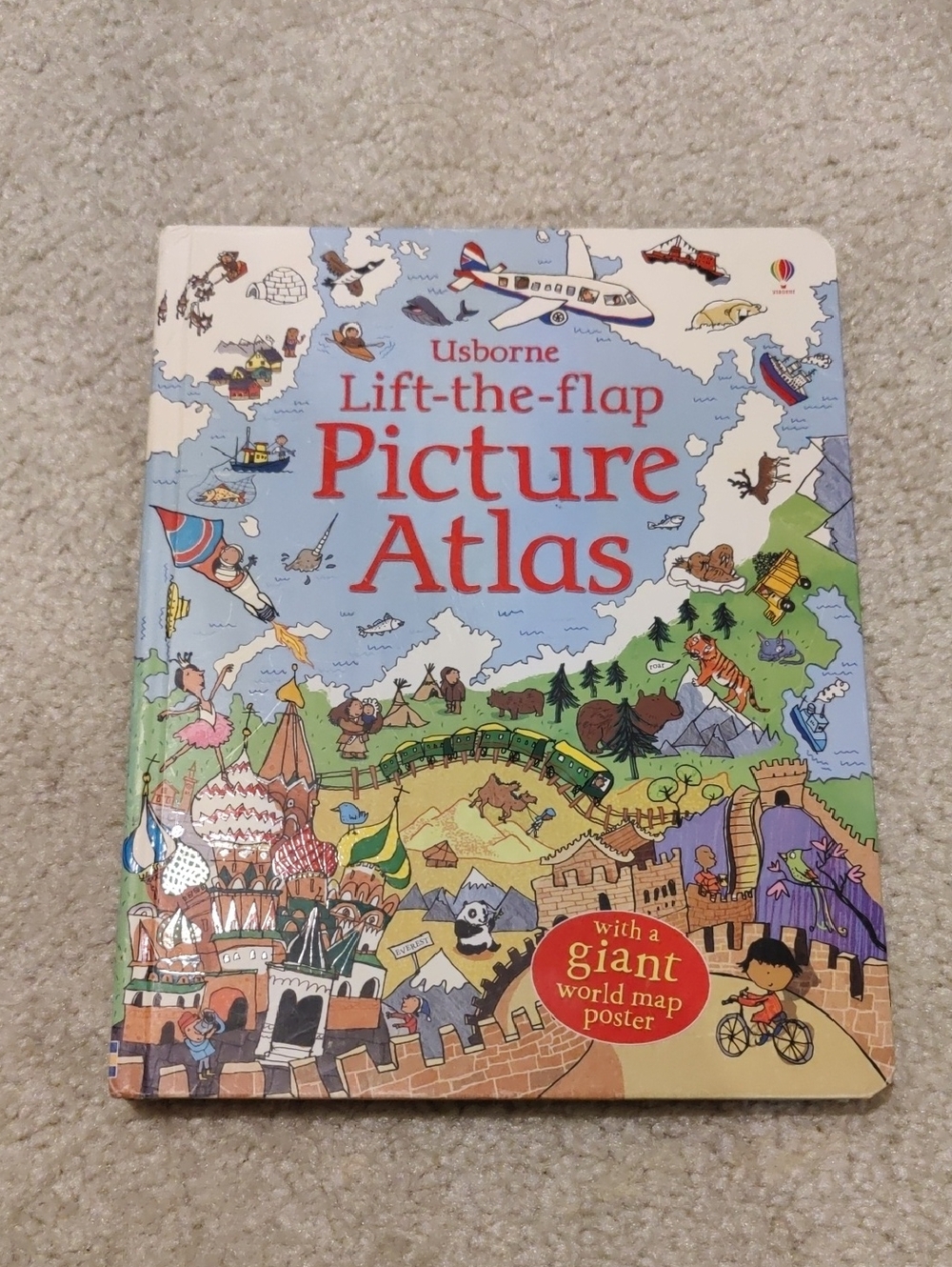 Lift-The-flap Picture Atlas Hardcover Alex Frith Maps Explore World Kid Children